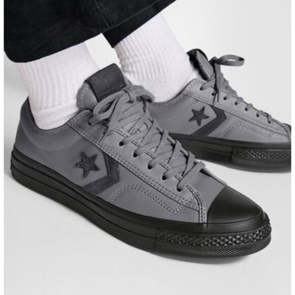 ⭐CONVERSE Star Player 76 Luxe Ox Leather Grey Sz 9.5 Women Shoes Sneaker A12406C - Picture 3 of 11